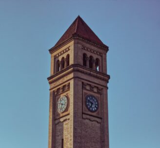 Clock tower of Spokane, Washington